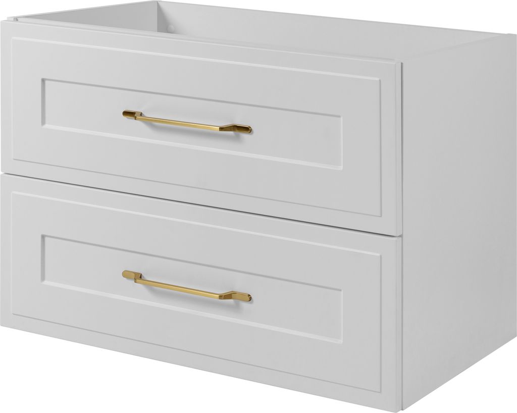 Waschbeckenunterschrank im klassischen Stil im klassischen Stil, weiß, 80 x 57 x 46 cm