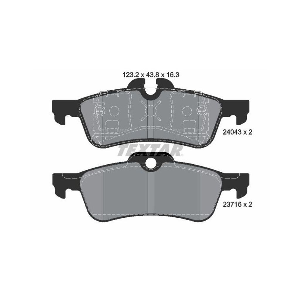 Textar Bremsbeläge hinten für Mini + Cabriolet One Cooper S Works Teves-Bremse