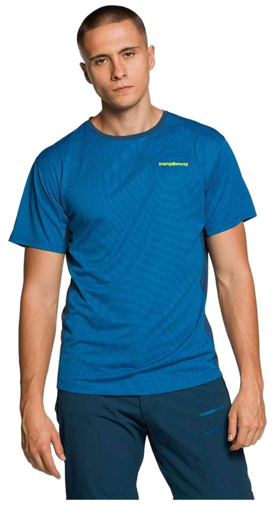 T-Shirt Trangoworld Camiseta Trangoworld Ritsem manga corta azul logo amarillo für Uni