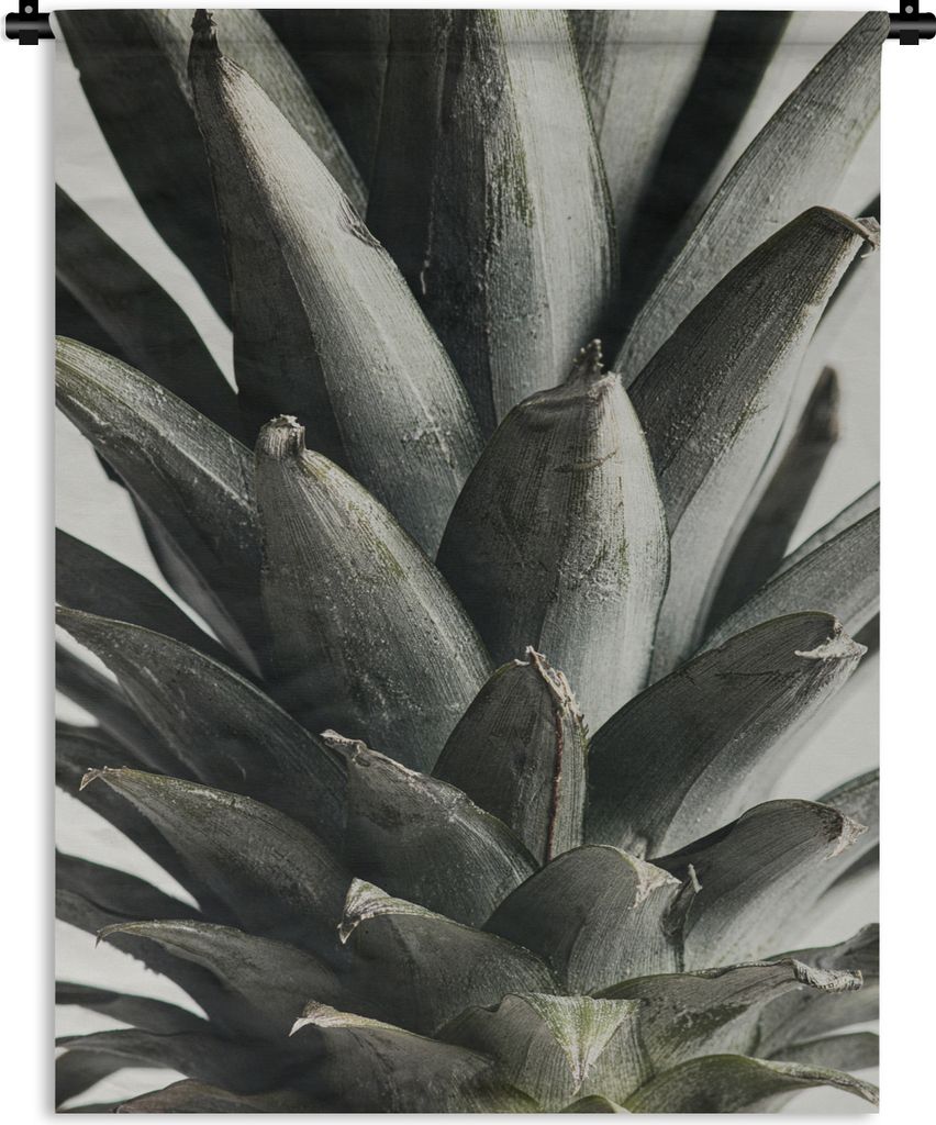 MuchoWow Wandteppich Wandbehang Ananas - Grün - Stillleben - Natur 150x200 cm Tapisserie Dekoration Wandtuch - Wandaufhängung - Moderner