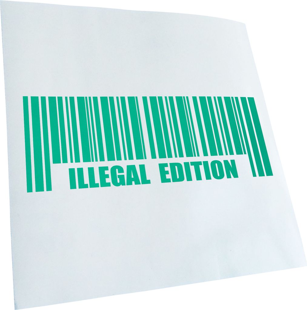 Kiwistar - Autoaufkleber - Illegal Edition - Türkis - 40x14cm - Aufkleber für Auto, Laptop, Fahrrad, LKW, Motorrad mehrfarbig JDM Decal Racing