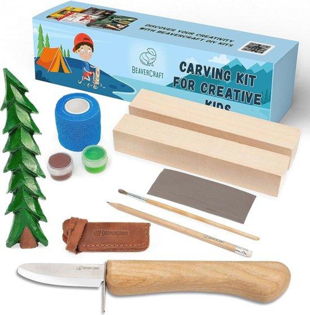 Kinderhoutsnijset - Einsetz-Kit mit Holzblocken und Sägeblättern