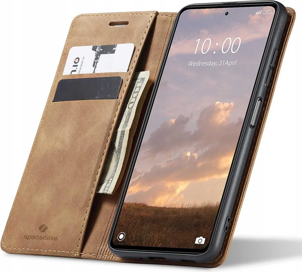 Custodia a Libro Poco X5 Pro SPACECASE Bronzo - Ideale per Famiglie