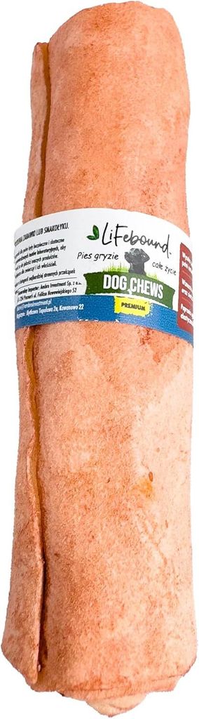 IMKERSHOP Kauartikel für Hunde – Hundesnack – In Form eines Knochens – Sicher – Kalbsleder, Geschmack Lammfleisch, Größe 12,7 cm