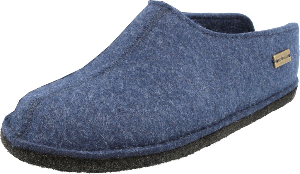 Haflinger Damen Herren Pantoffel Wollfilz Flair Smily 311013, Größe:42 EU, Farbe:Blau