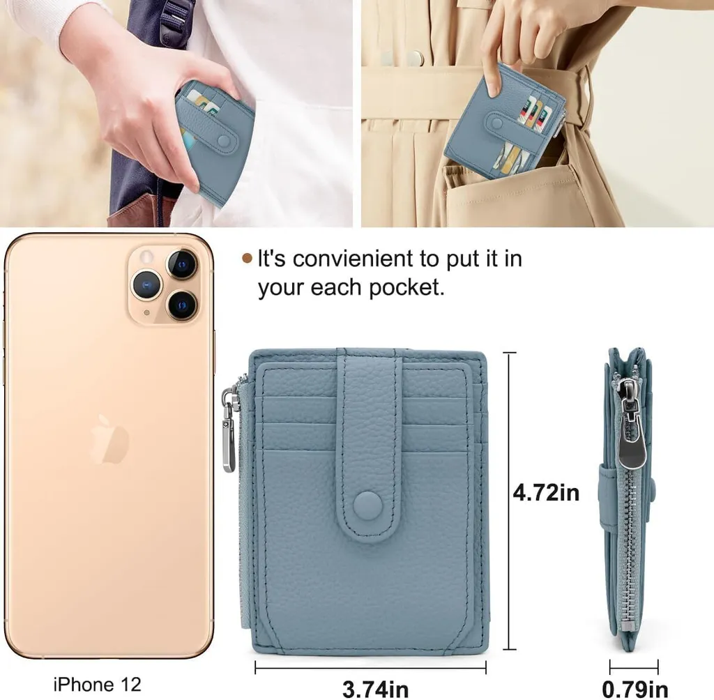 Portafoglio Slim in Pelle Pregiata - Protezione RFID e 14 Scomparti - 4