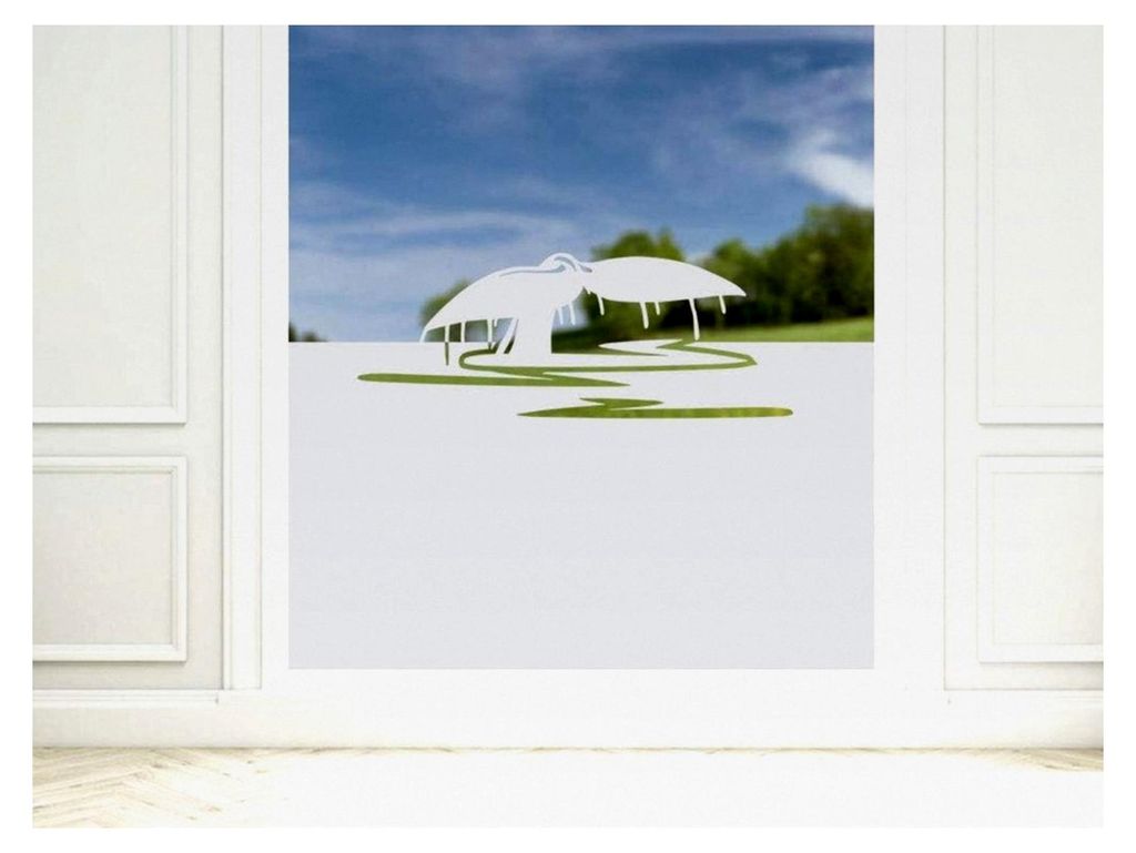 Fensterfolie Bad Sichtschutz Wal - maritim für Badezimmer - 80x57cm / Silbergrau