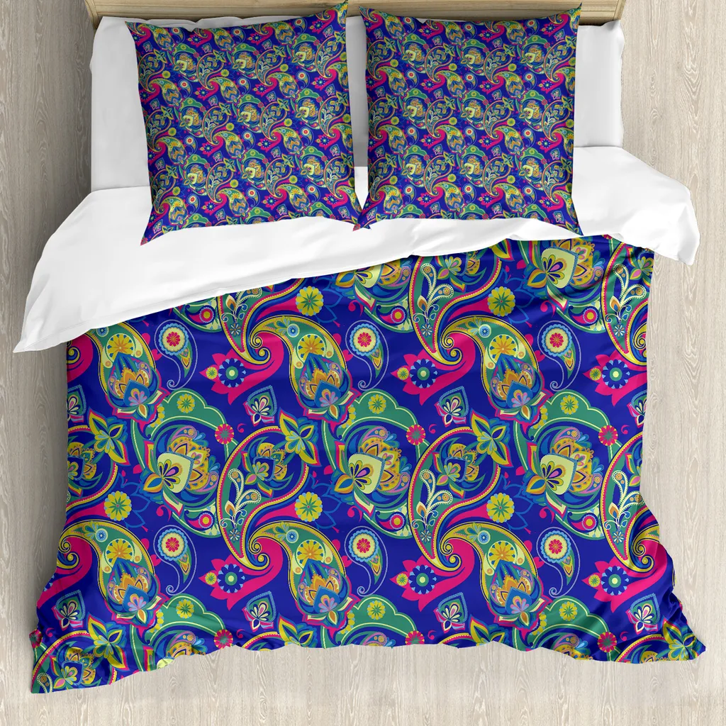 Parure Copripiumino ABAKUHAUS Paisley 200x200 Microfibra Anallergica