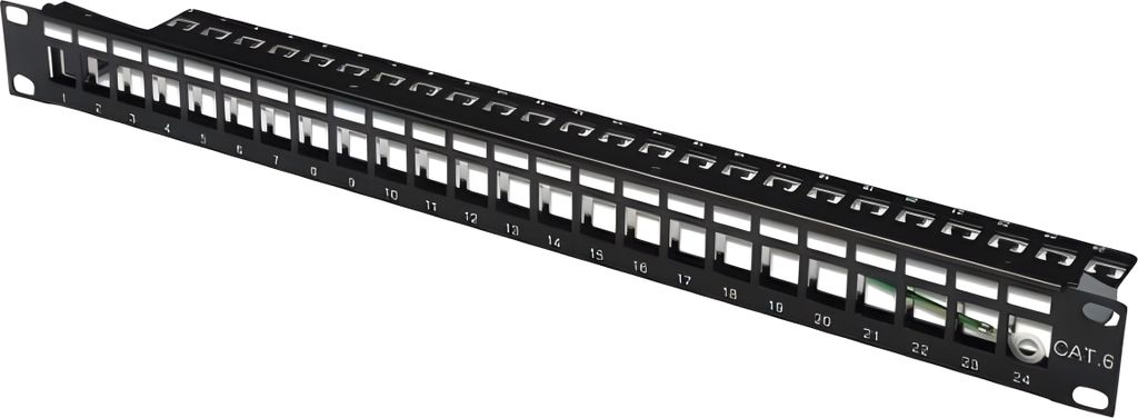 Digitus DN-91411, Montáž do racku, 1U, Čierna, 483 mm, 1,5 Obrázok produktu 