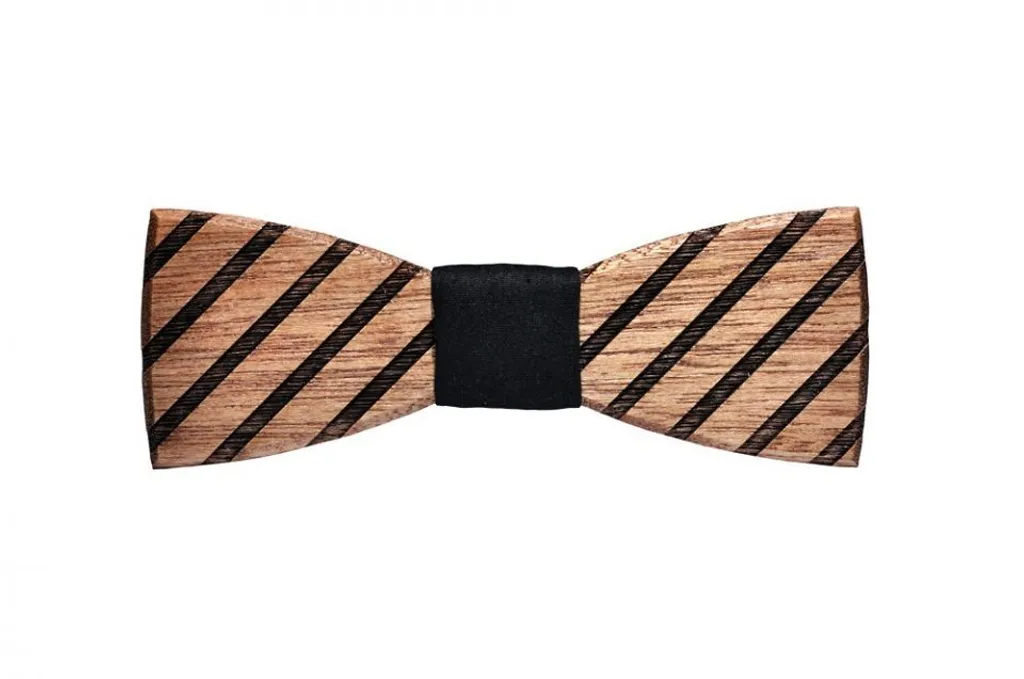 Nœud Papillon en Bois pour Homme - Style Unique BeWooden Buteo Marron