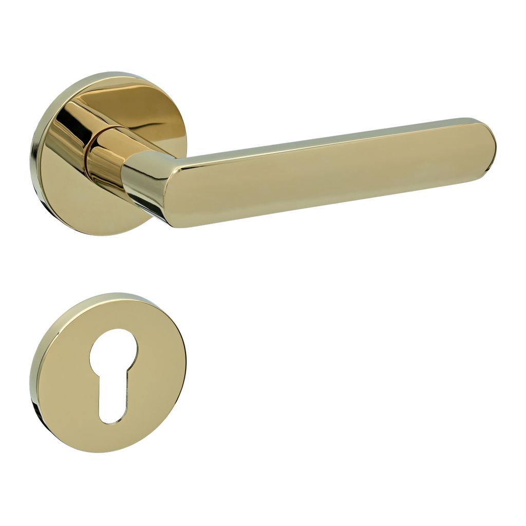 Gavroche Thallium Türgriff-Set PZ Profilzylinder Gold Produktbild 