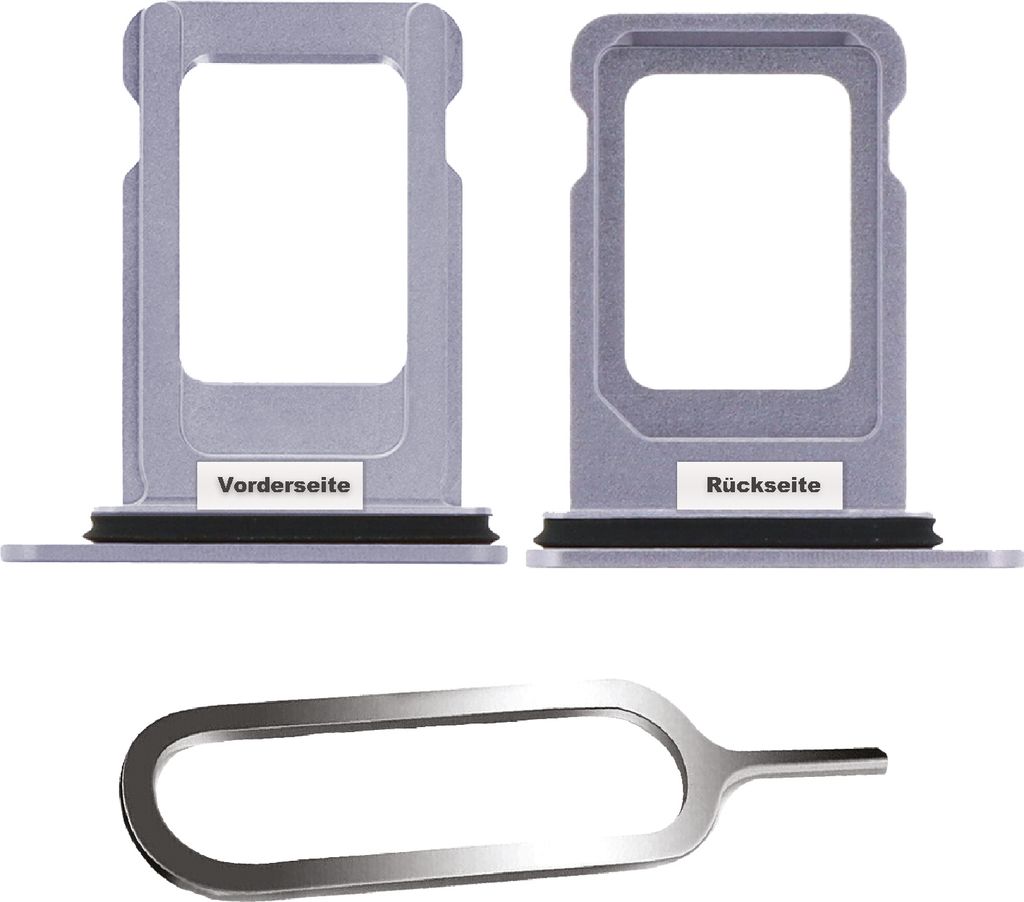 iPHONE 14 / PLUS SIM KARTEN HALTER TRAY ADAPTER FACH STECKER SLOT CARD + NADEL VIOLETT