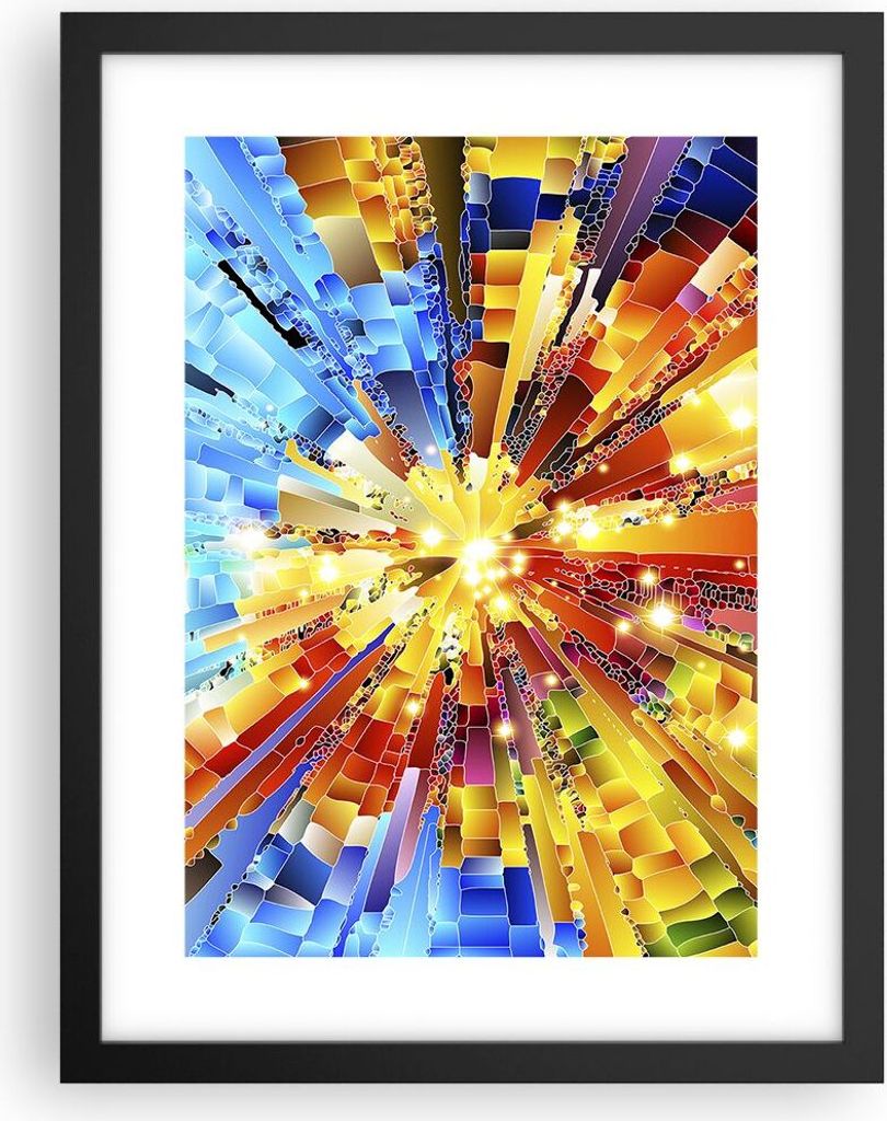 Gerahmtes Poster - Schwarzer Rahmen - Abstraktion modern - Produktbild 