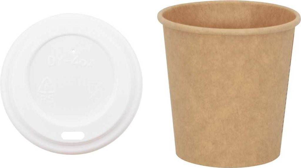 vidaXL Pappbecher mit Deckeln 1000 Stk. 4oz 100ml