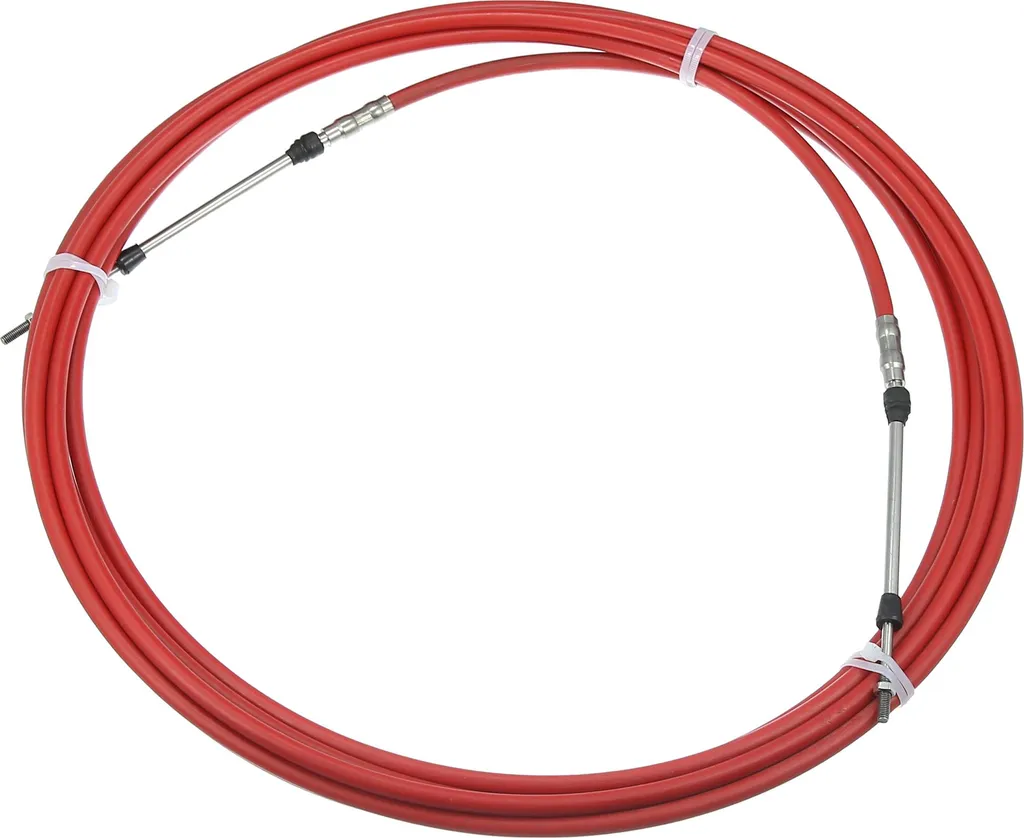 Câble Accélérateur Rouge 26 ft pour Boîtier Commande à Distance Marine - 2