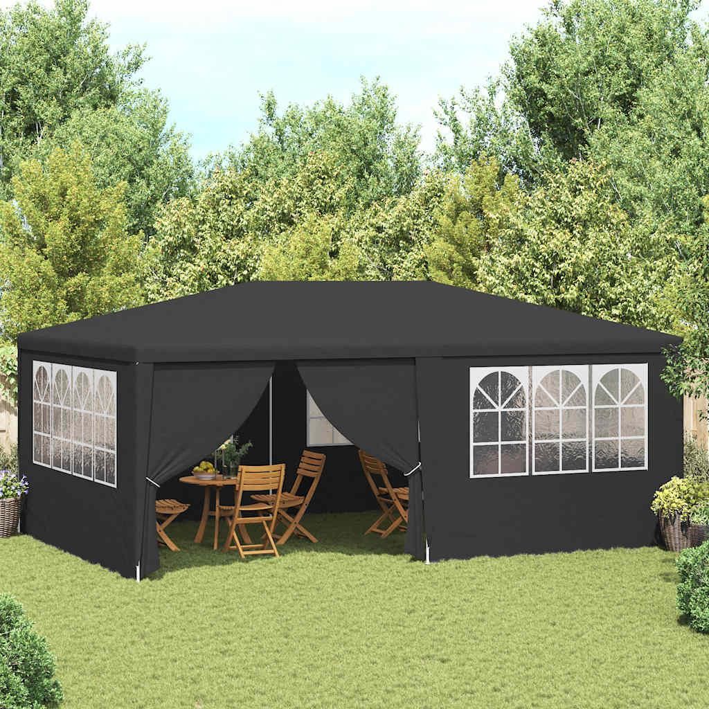 vidaXL Profi-Partyzelt mit Seitenwänden 4×6 m Anthrazit 90 g/m²