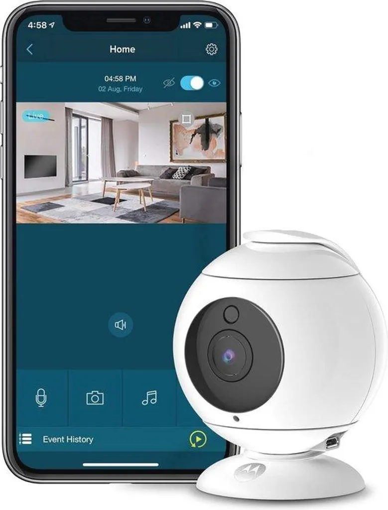 Caméra IP 1080p panoramique avec vision nocturne et application mobile