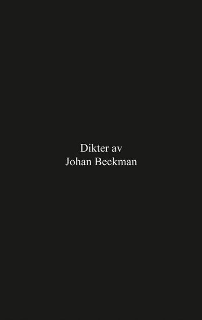 Gedichte von Johan Beckman