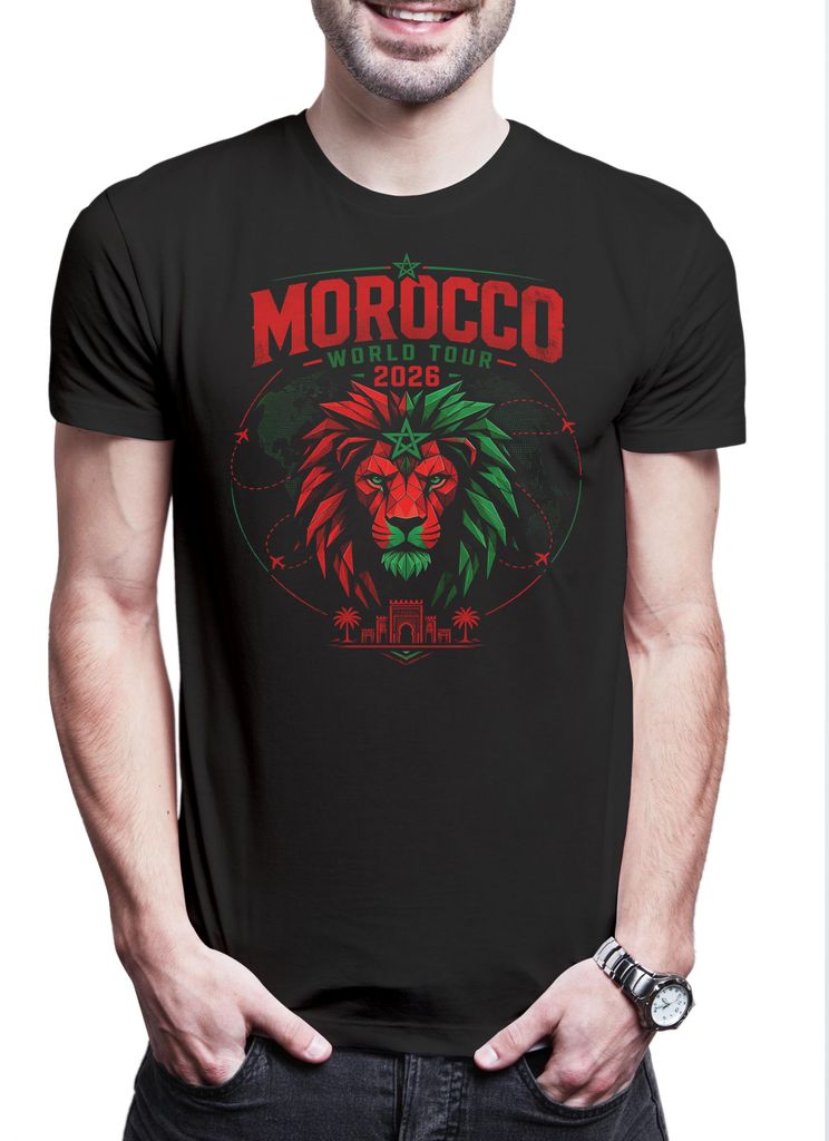 Urban Backwoods Team Marocco 2, Herren T-Shirt, Farbe: Schwarz, Größe: XS