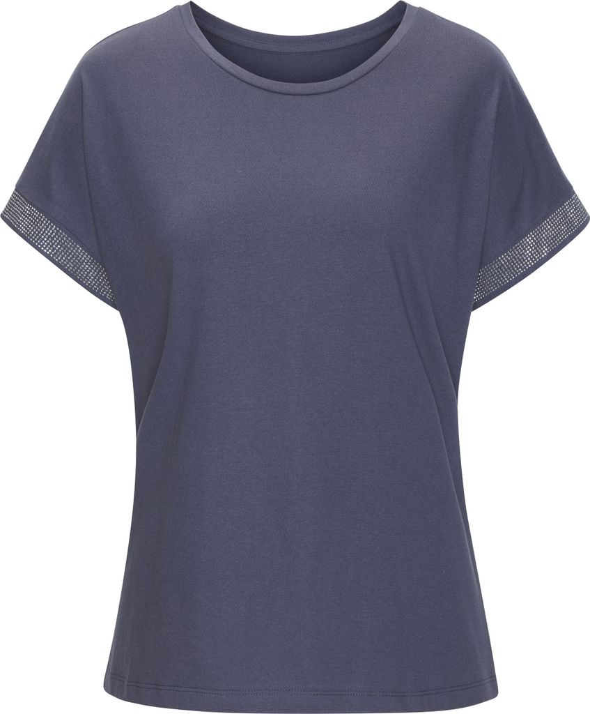 LASCANA Kurzarmshirt navy Größe 36/38