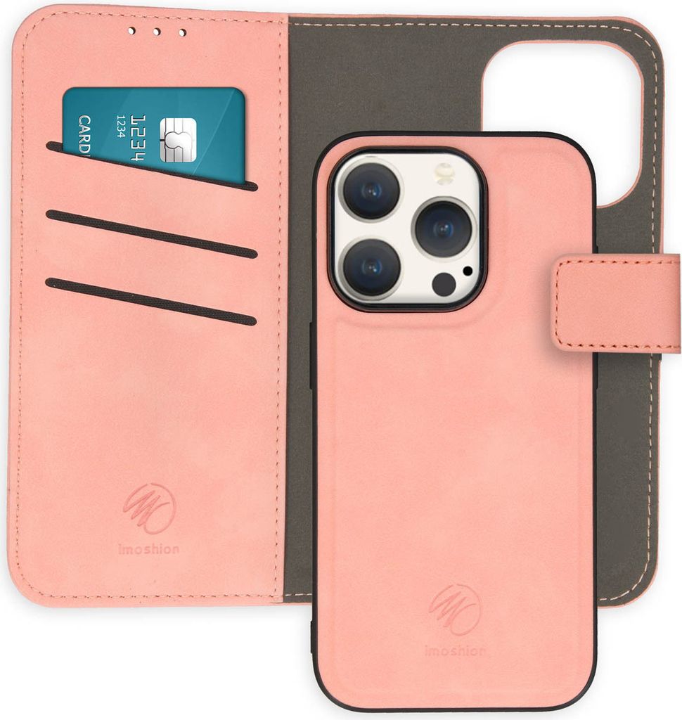 imoshion Entfernbare 2-1 Luxus Klapphülle iPhone 15 Pro - Rosa