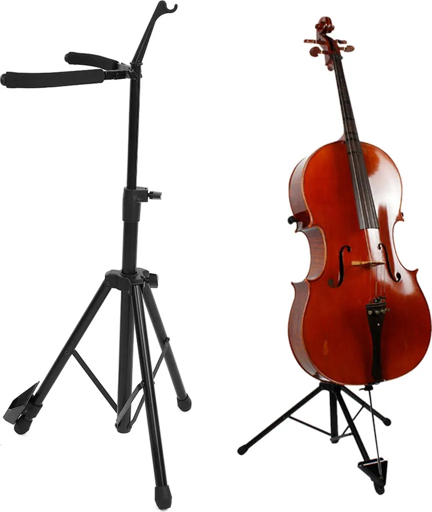 Support Violoncelle Pliable et Durable FL-14 - Trépied Stable Noir - 9
