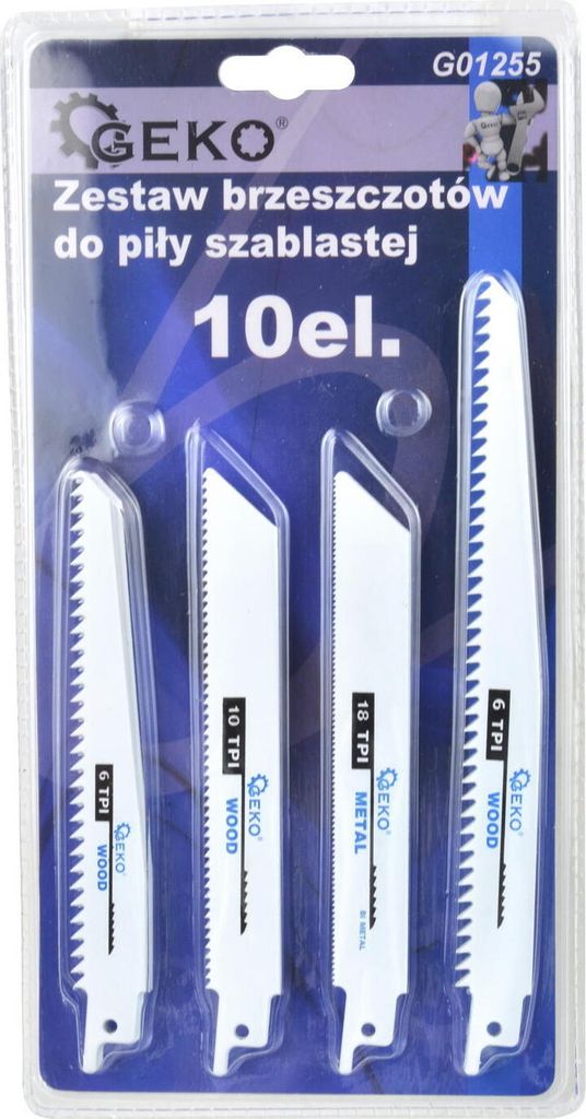 GEKO Geko Reciprosägeblätter 10 Stück - Metall und Holz Produktbild 
