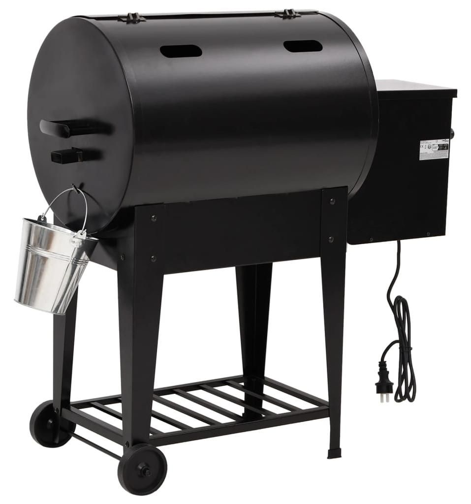 vidaXL Pelletgrill mit Ablage Schwarz 94 cm Eisen Produktbild 
