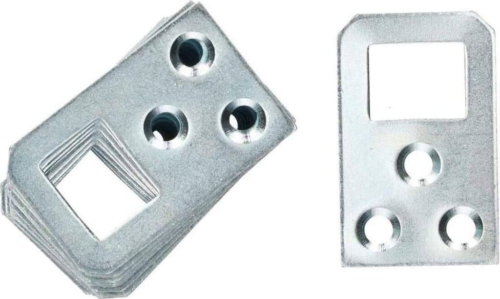 KOTARBAU 25er Set Schrankaufhänger 40 x 25 x 1,2 mm Ver.Formen Schrankaufhängung Möbelaufhänger Bettbeschlag Verzinkt Möbelaufhängung Silbe...