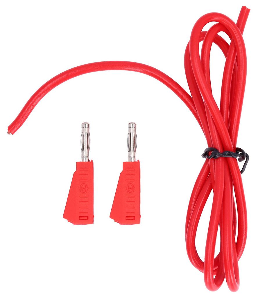 Bananenstecker-Prüfleitung, Messing-PE-Elektroprüfkabel, 4 mm, rot, für Spannungsprüfer und LKW-Batterien