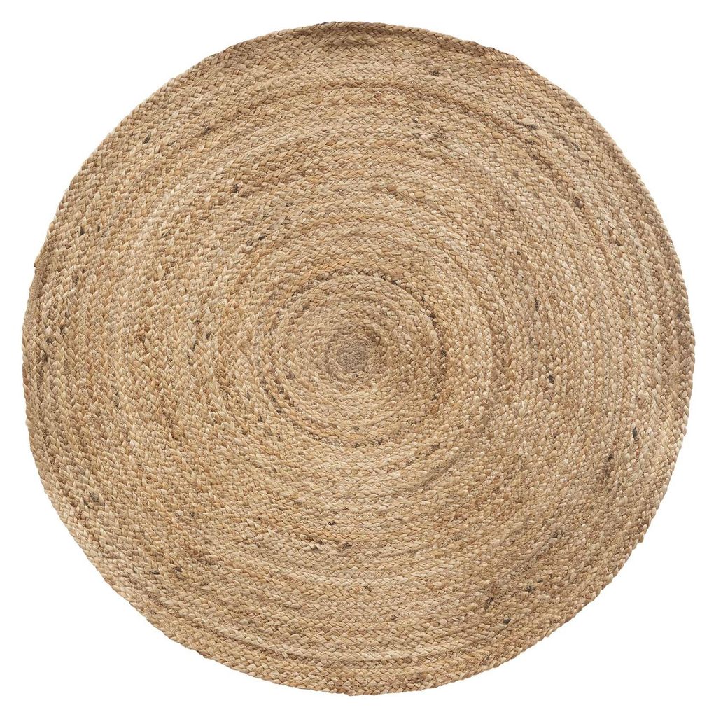 DYWAN JUTOWY okrągły 80cm NATURALNY gładki styl boho Zdjęcie produktu 