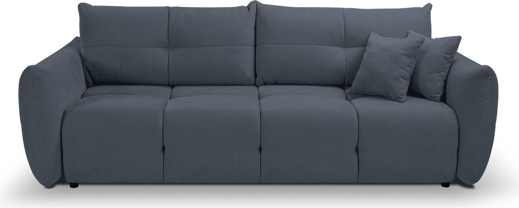 Sofa MODA mit Schlaffunktion, Schlafsofa, Wohnzimmersofa, Couch, Soffa, Bettsofa, Chenille-Stoff – Blau WIND 76
