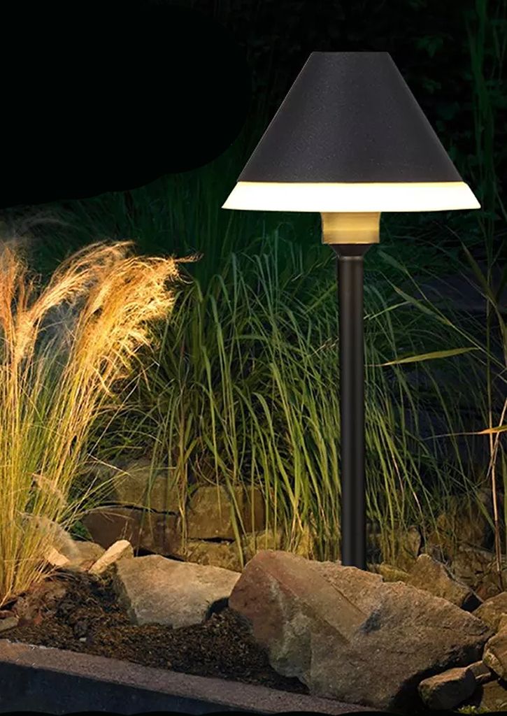 LED Gartenleuchte Außenlampe modern mit Erdspieß warmweiß
