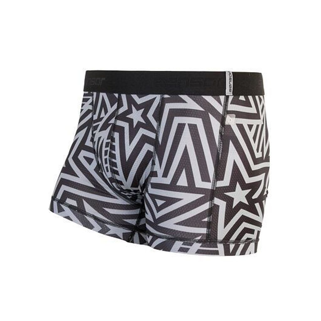 Shorts Sensor Coolmax (Polyesterfasern) Impress Herren schwarze Sterne größe S 21100019-00