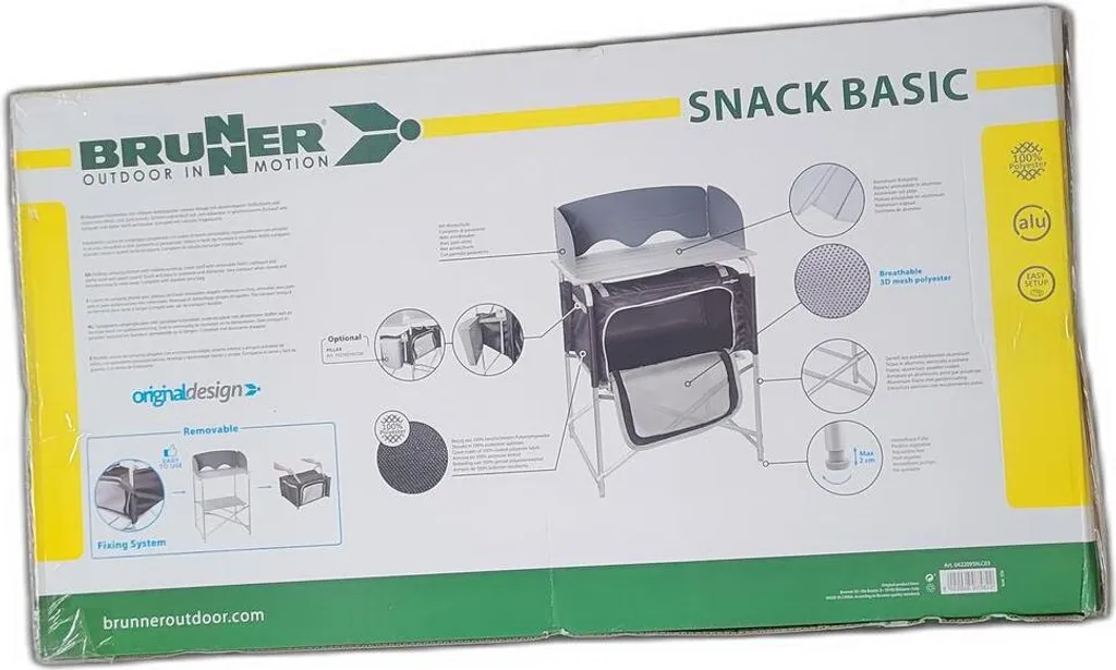 Meuble cuisine camping Brunner SNACK BASIC alu avec pare-vent compact - 6