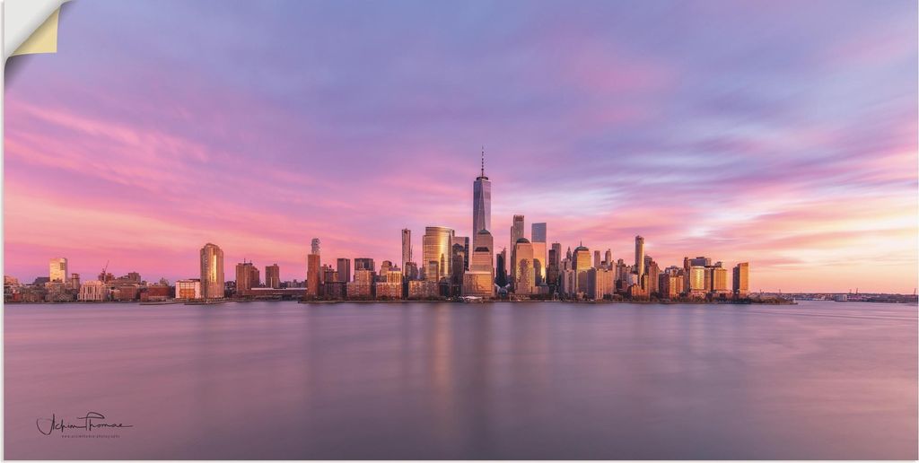 ARTland Wandbild, selbstklebend Manhattan Skyline Größe: 150x75 cm