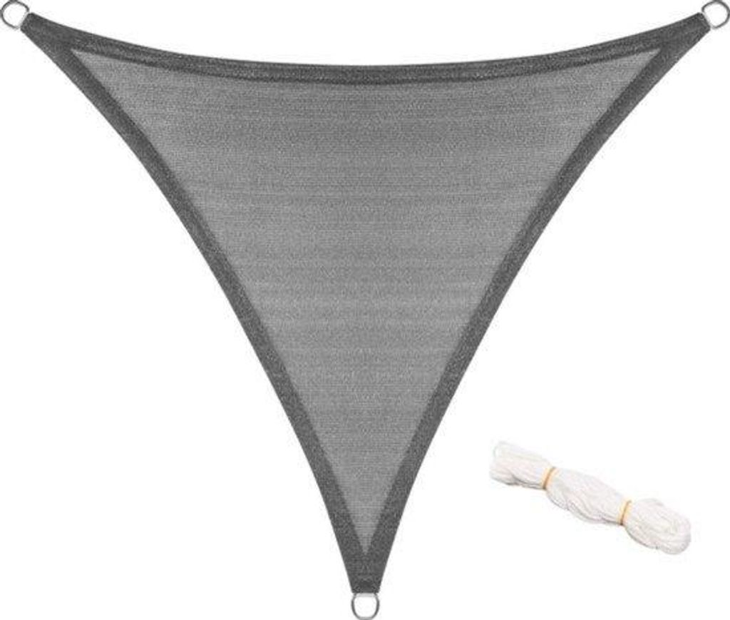 Schaduwdoek HDPE - UV-filterend, ademend & winddoorlatend - donkergrijs - 2,5x2,5x3,5 m