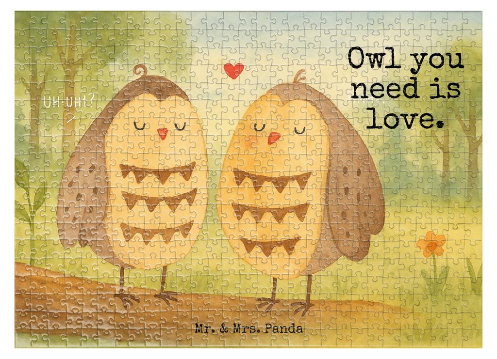 Mr. & Mrs. Panda Puzzle Eulen Liebe Design 551 Teile - Weiß - Geschenk, Puzzlespiel, 2000, Eule, 1500, Paar, Owl, 1000, Freundin, 500