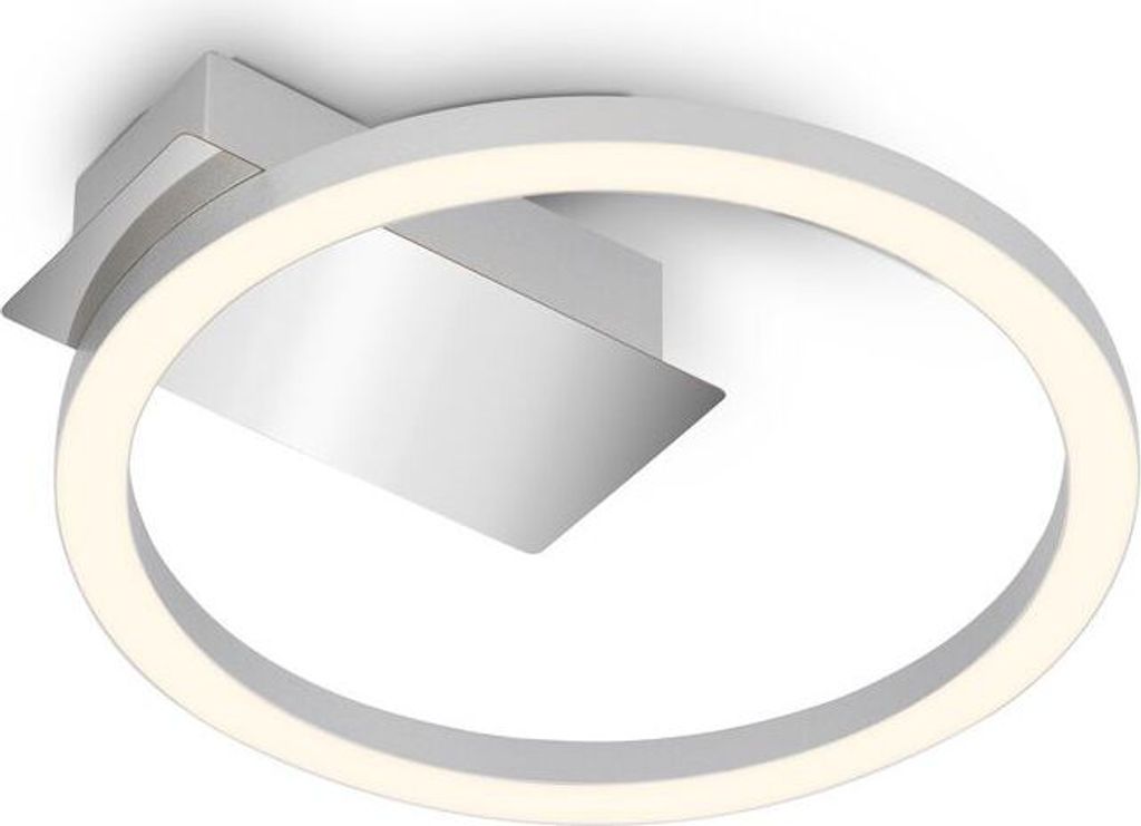 A modern LED ceiling light with a circular design.