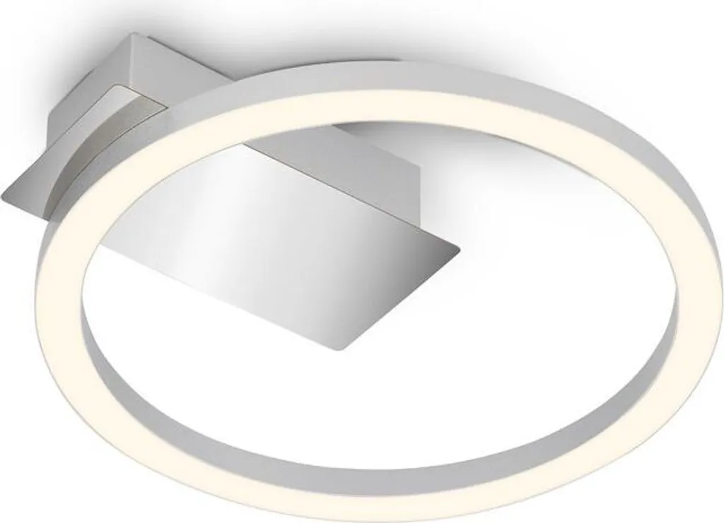 BRILONER Plafoniera LED, luce bianca calda, colore argento, 21 x 20 x 4,5 cm