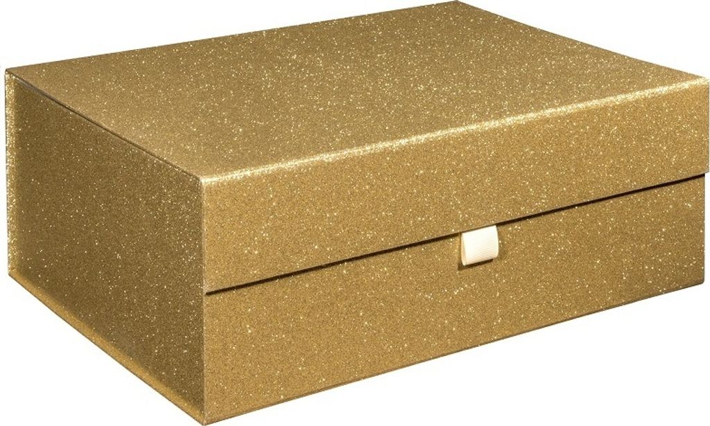 Scatola regalo  Natale, scatola magnetica GLITZER GOLD Immagine del prodotto 