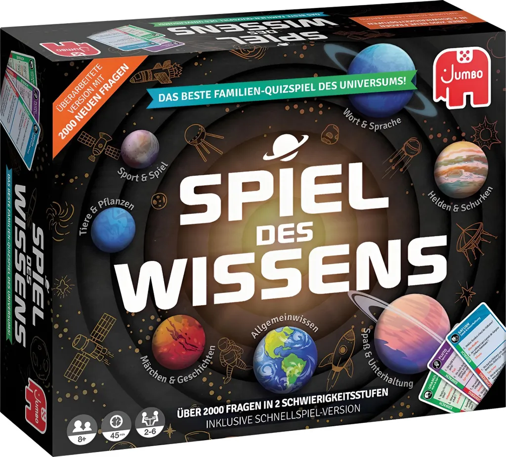 Jeu de la connaissance Édition Famille avec 500 cartes de quiz