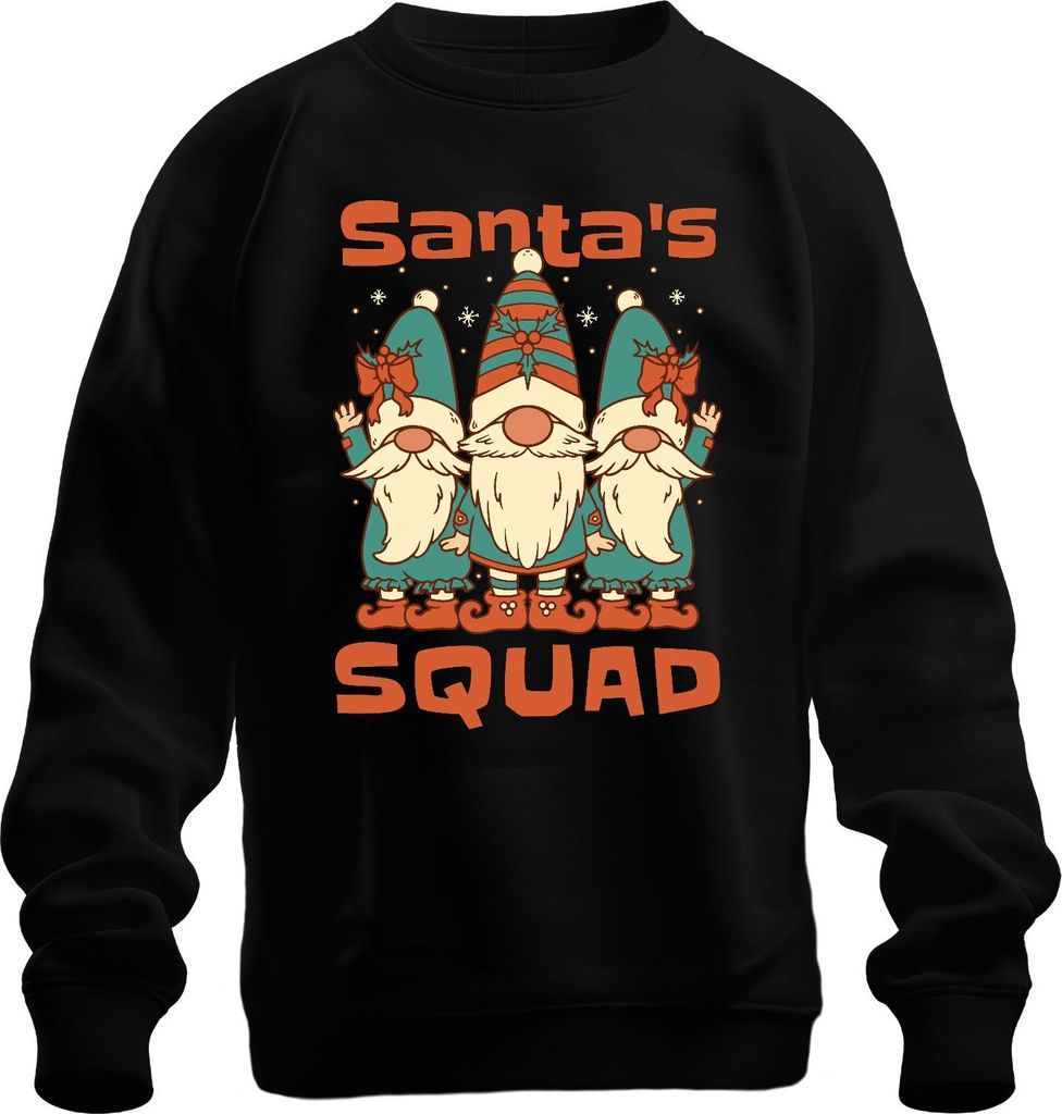 Santa's Squad Schweden Gnome Wichtel - Weihnachten Weihnachtsgeschenk Christmas Uni Weihnachtspullover, Schwarz, 3XL