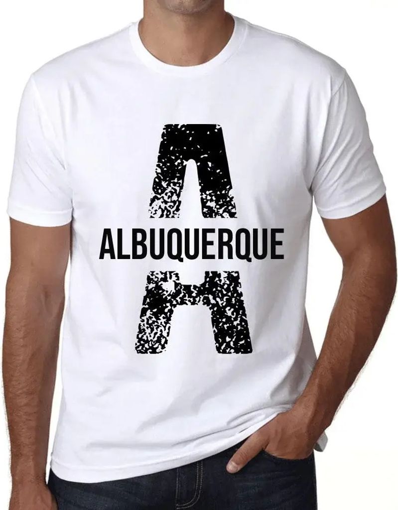 Herren Grafik T-Shirt Albuquerque Öko-Verantwortlich Vintage Jahrgang Kurzarm Lustige Druck Geburtstag Geschenk Mann