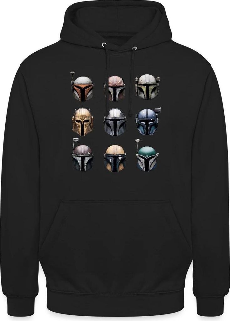 Star Wars: Mandalorian Mandalorianische Helme Uni Hoodie, M, Schwarz