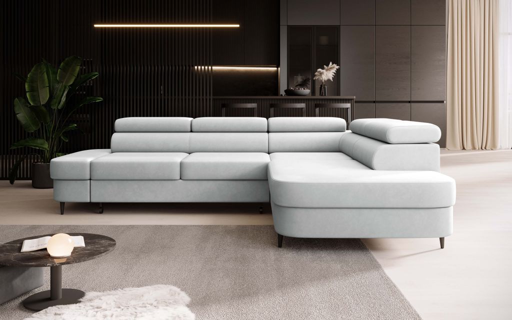 Modernes Ecksofa Priam L-Form mit Schlaffunktion – Stil, Komfort und Vielseitigkeit für Ihr Zuhause