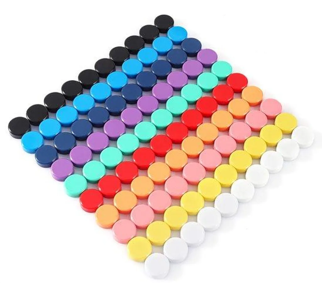 Aimants de Bureau Magnétiques Multicolores - Pack de 100 pour Affichage