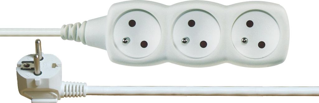 Emos 1902030500, Standard, Weiß, 3 AC-Ausgänge, 5 m, 250 V, Produktbild 