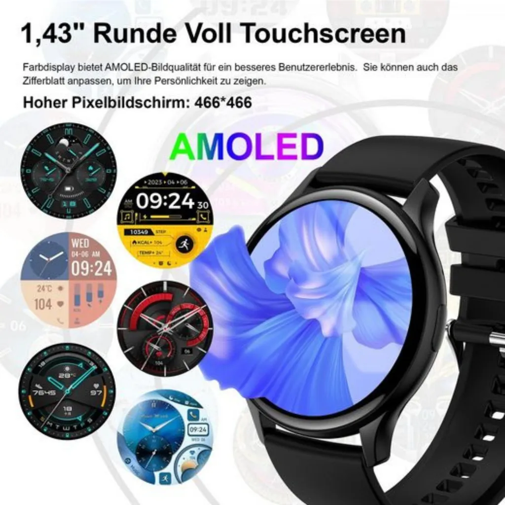 Manike G87 Smartwatch Elegante e Sportivo con Chiamate e Notifiche - 6