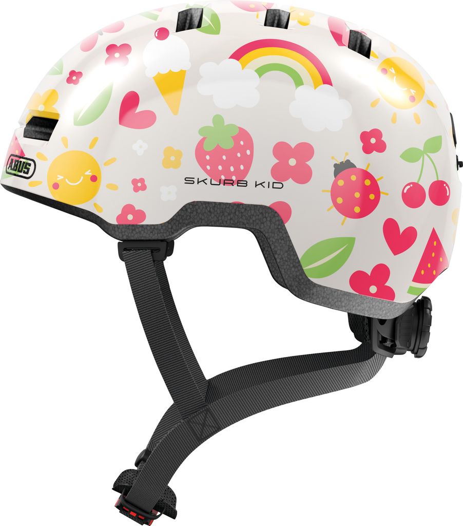 ABUS Kinderhelm Skurb Kid - robuster Fahrradhelm im Skater-Look mit Platz für einen Zopf und vielfältigen Designs - für Mädchen und Jungen - Be...